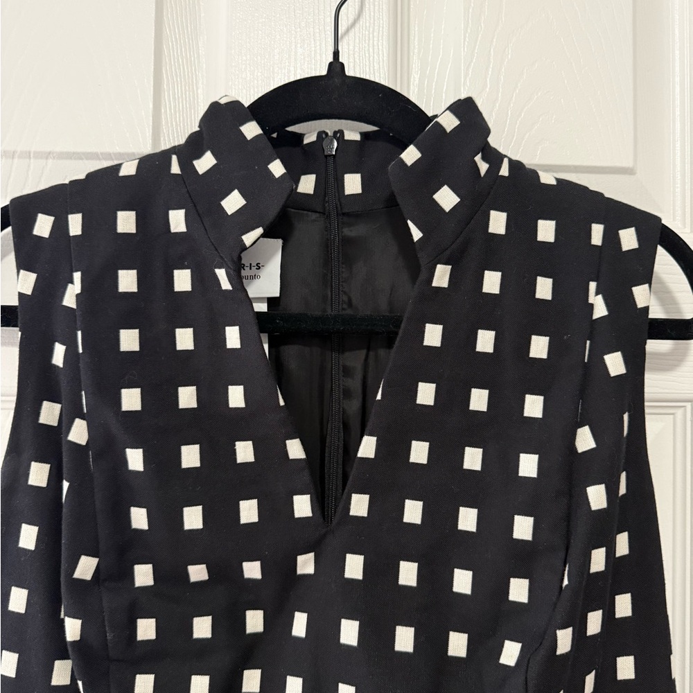 AKRIS PUNTO BLACK AND WHITE COCKTAIL DRESS EUC SIZE 12 - Picture 2 of 3